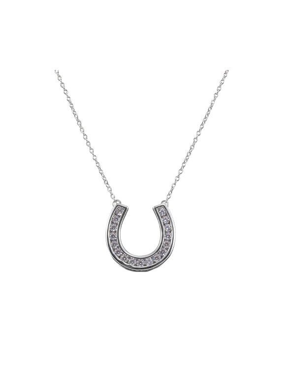 Kelly Herd Contemporary Pave Horseshoe Necklace