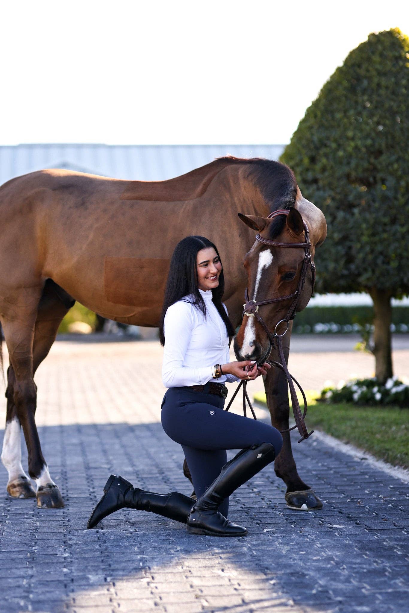 Juliette High Compression Breeches | Steel Blue: Steel Blue / 26 / Regular
