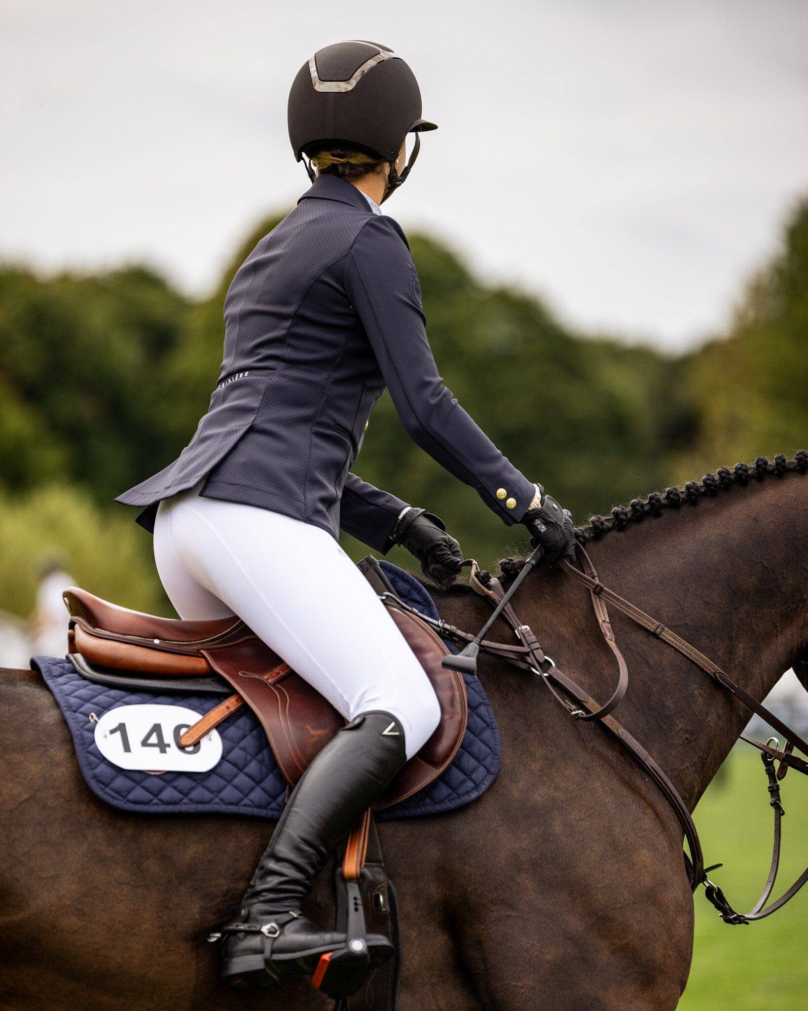 Juliette High Compression Show Breeches | White: White / 26
