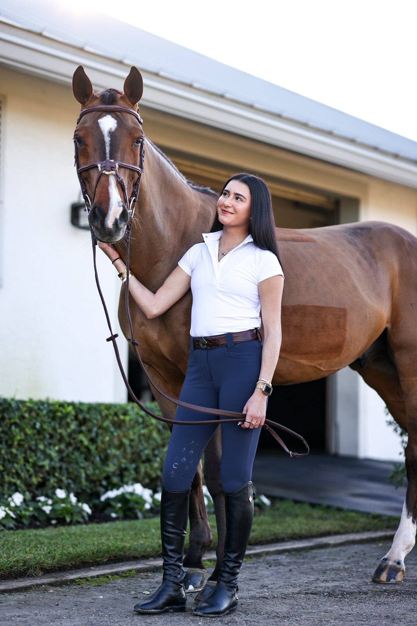 Juliette High Compression Breeches | Steel Blue: Steel Blue / 26 / Regular