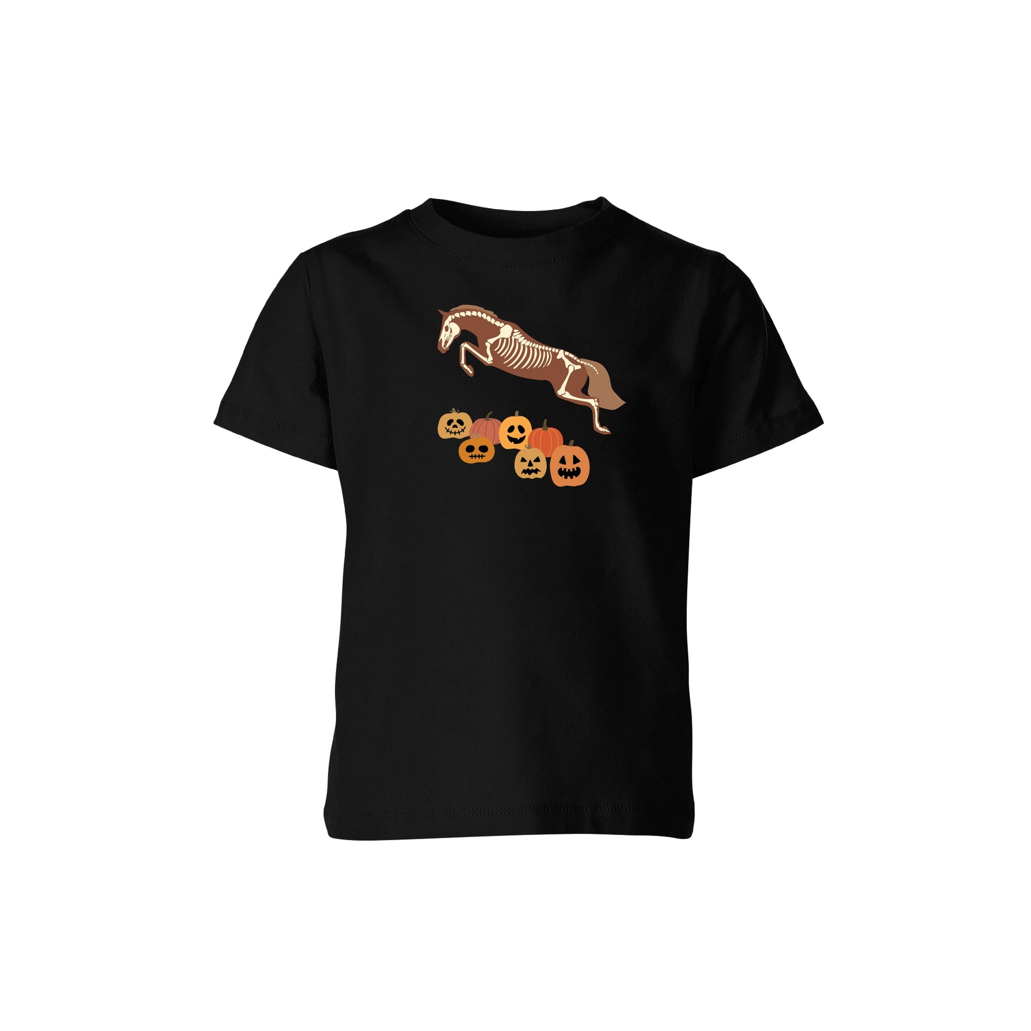 Dapplebay Kid's Pumpkin Jumper Tee: Black / 6-7