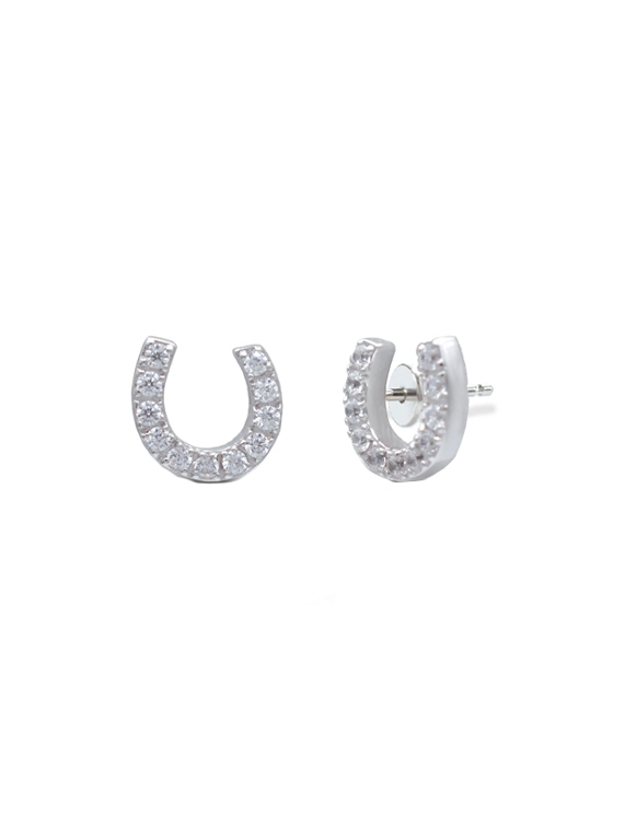 Kelly Herd Offset Horseshoe Earrings 