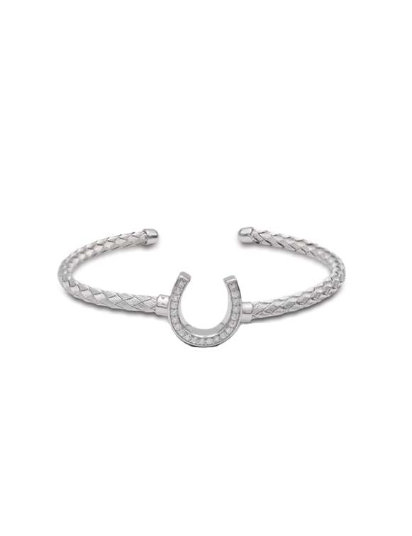 Kelly Herd Italian Weave Horseshoe Bracelet