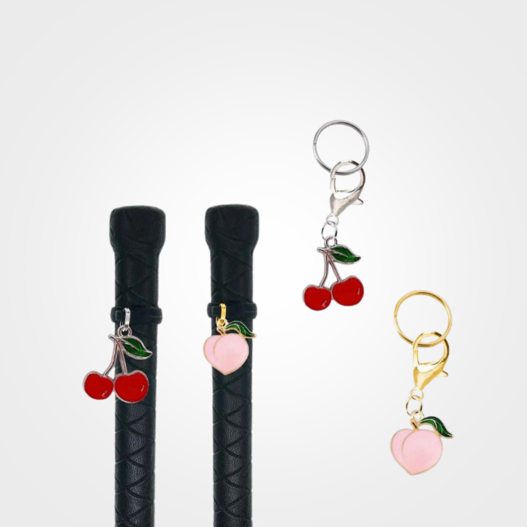 Peach Crop & Bridle Equestrian Charms