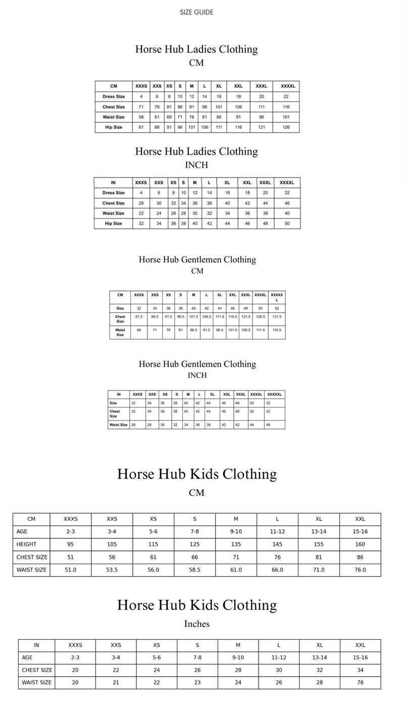 Size chart for The Arena Navy Women Show Shirt
