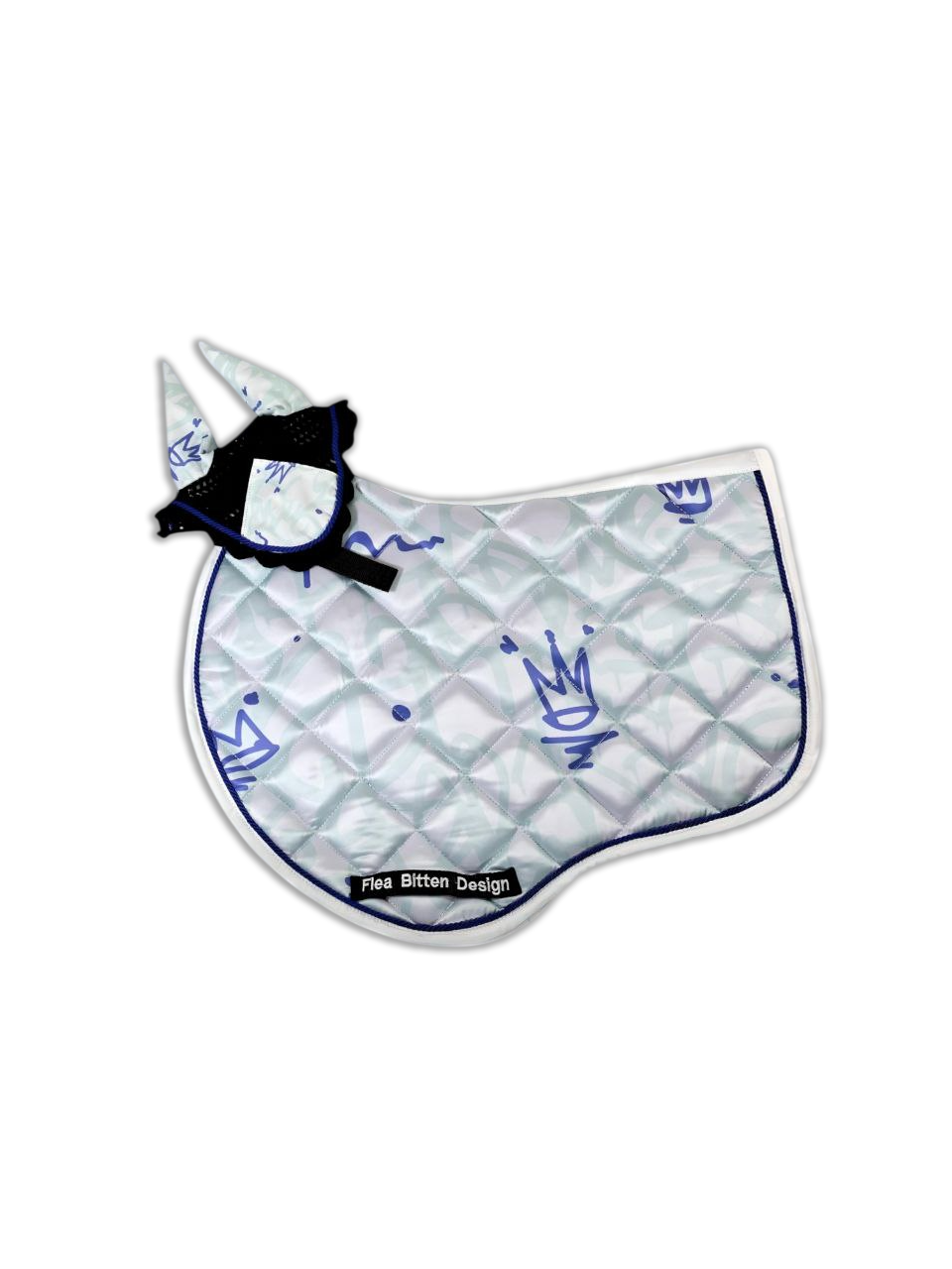 Grafiti Blues Saddle Pad & Ear Bonnet