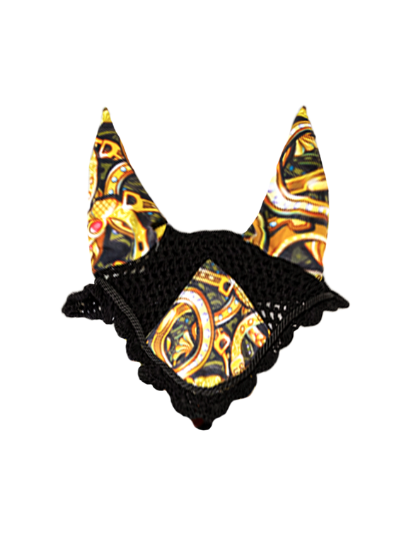 Golden Horse Shoe  Ear Bonnet