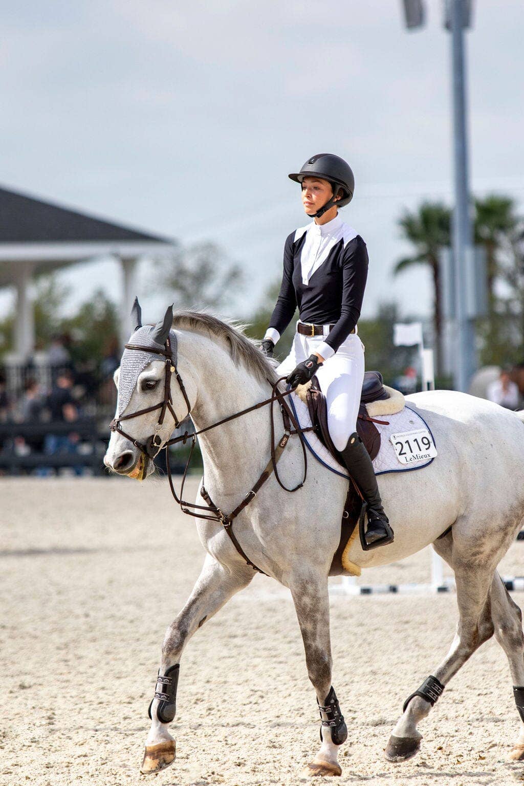 Juliette High Compression Show Breeches | White: White / 26