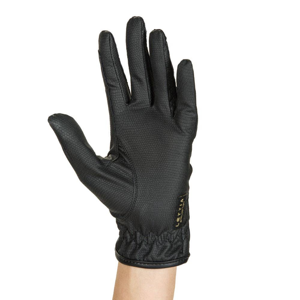 Lettia Children's Chelsea Gloves: Black / Large